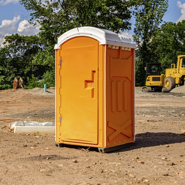 how often are the porta potties cleaned and serviced during a rental period in Canon GA